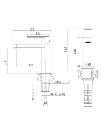 Смеситель для раковины однорычажный Agger Sweet A2702100 хром глянцевый